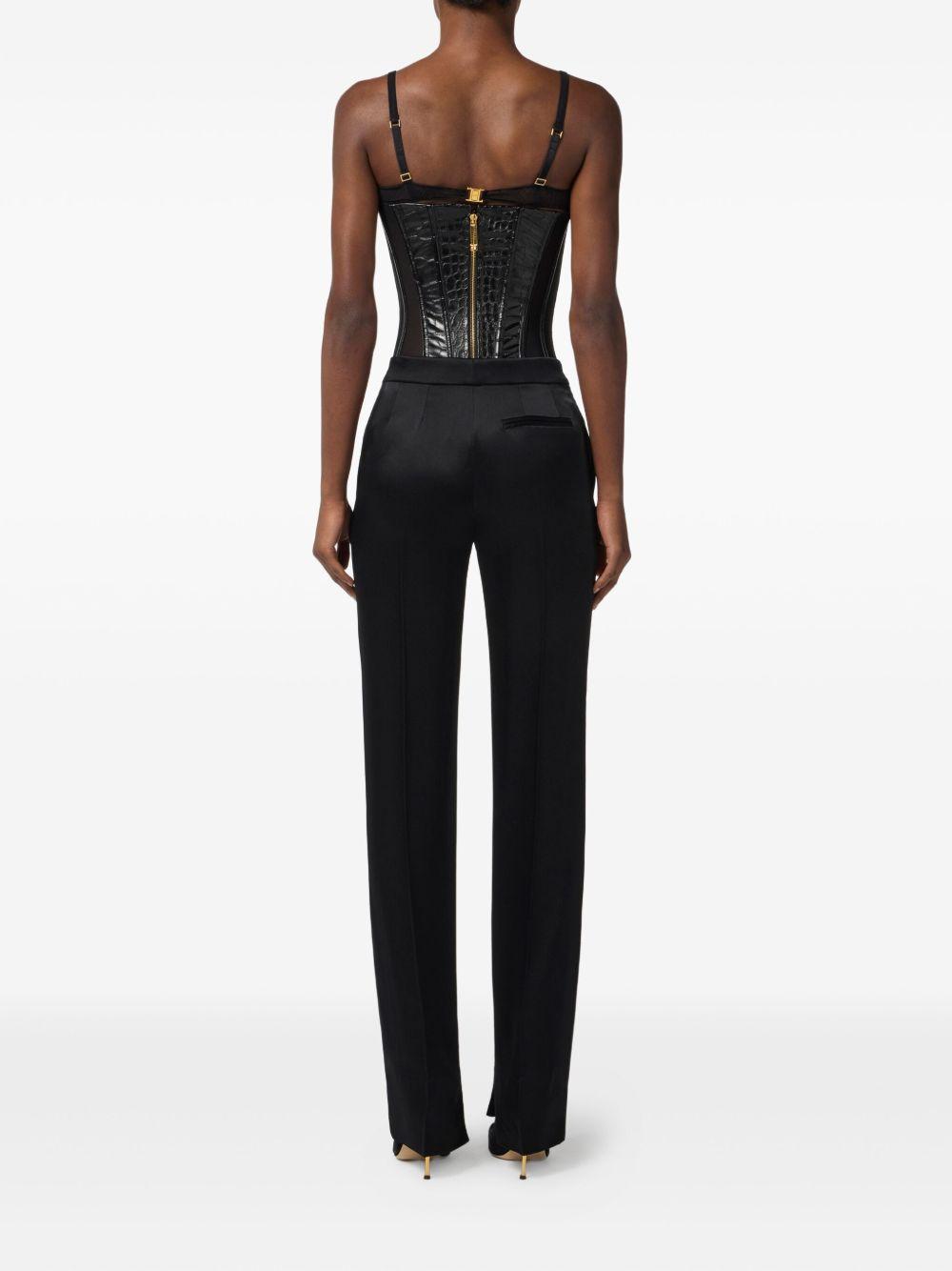 crocodile-effect corset top Product Image