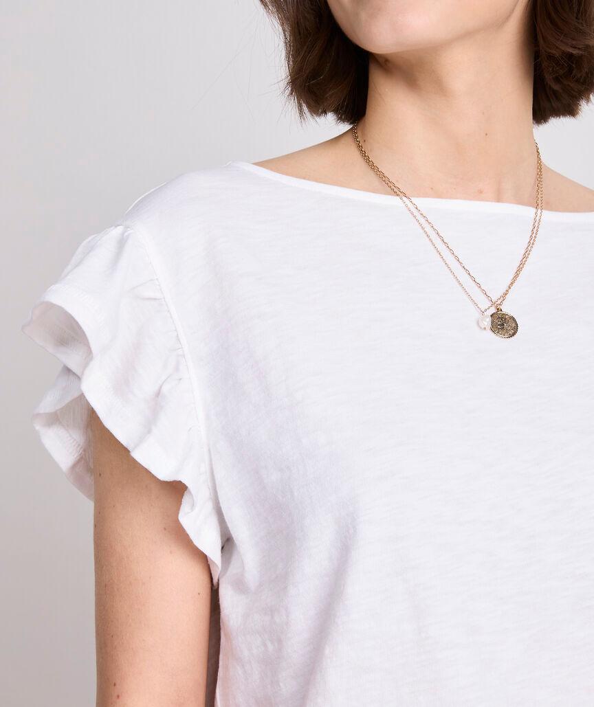 Slub Jersey Flutter-Sleeve Tee Product Image