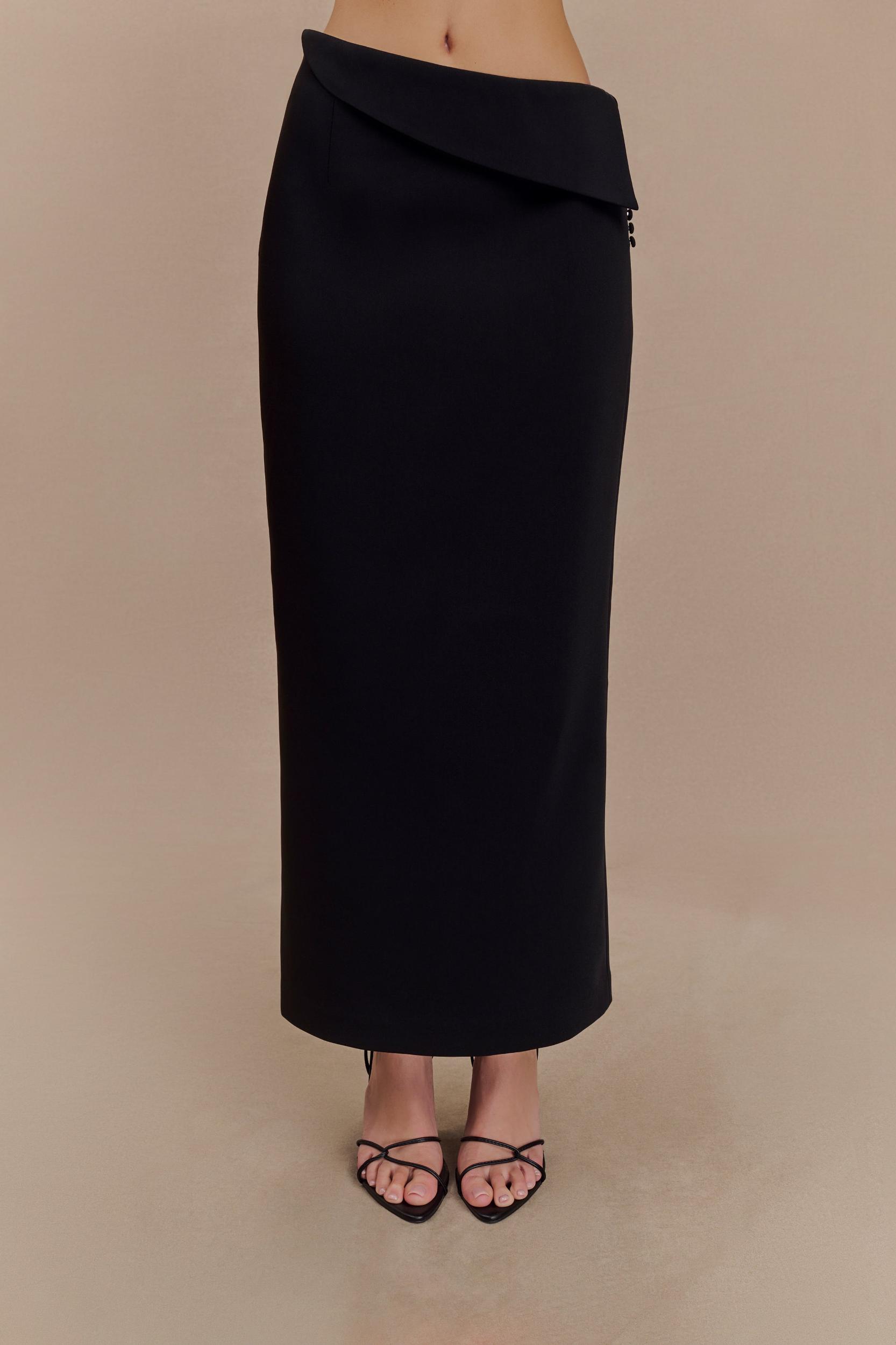 Astrid Suiting Midi Skirt - Black Product Image