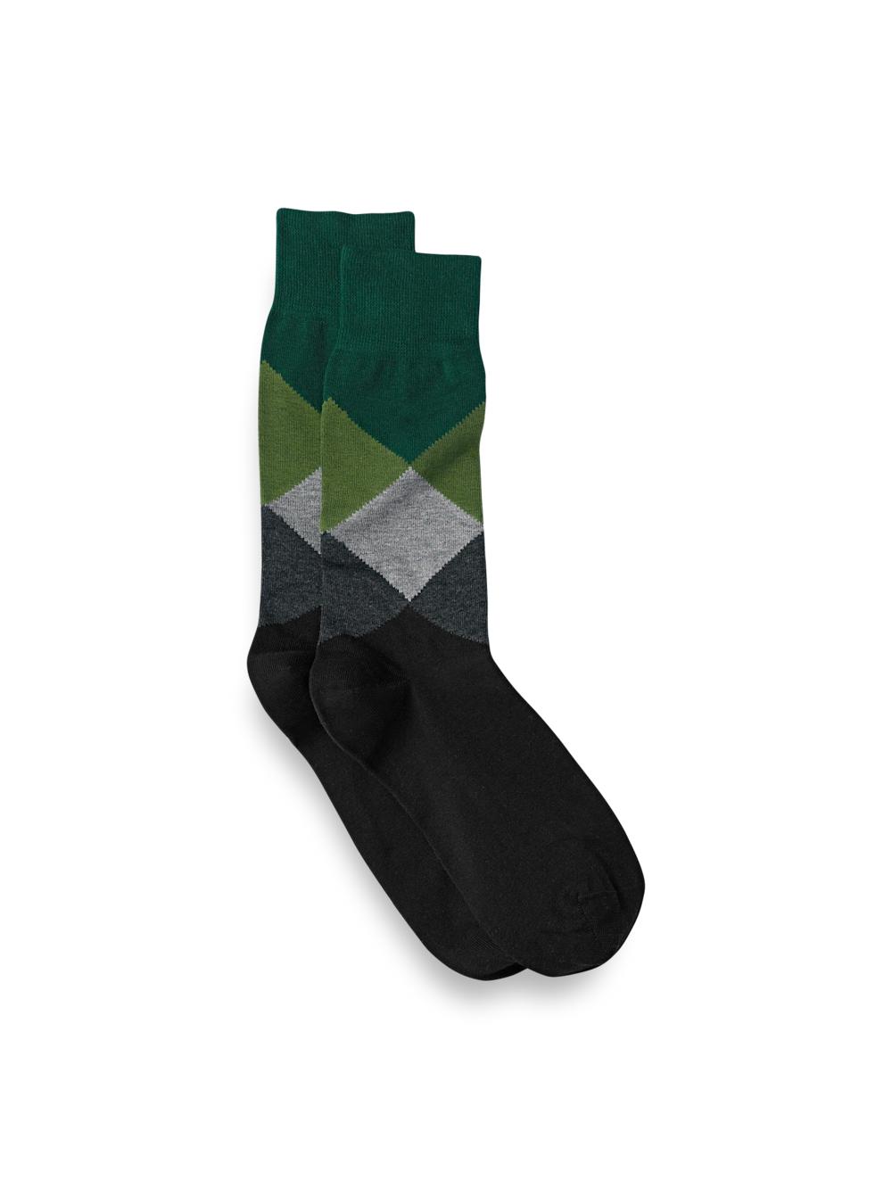 Argyle Cotton Blend Socks - Multi Product Image