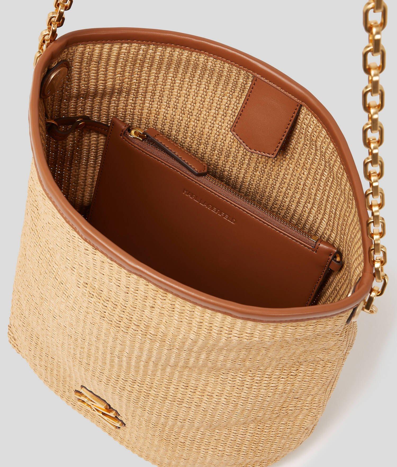 K/AUTOGRAPH RAFFIA MEDIUM BUCKET BAG Product Image