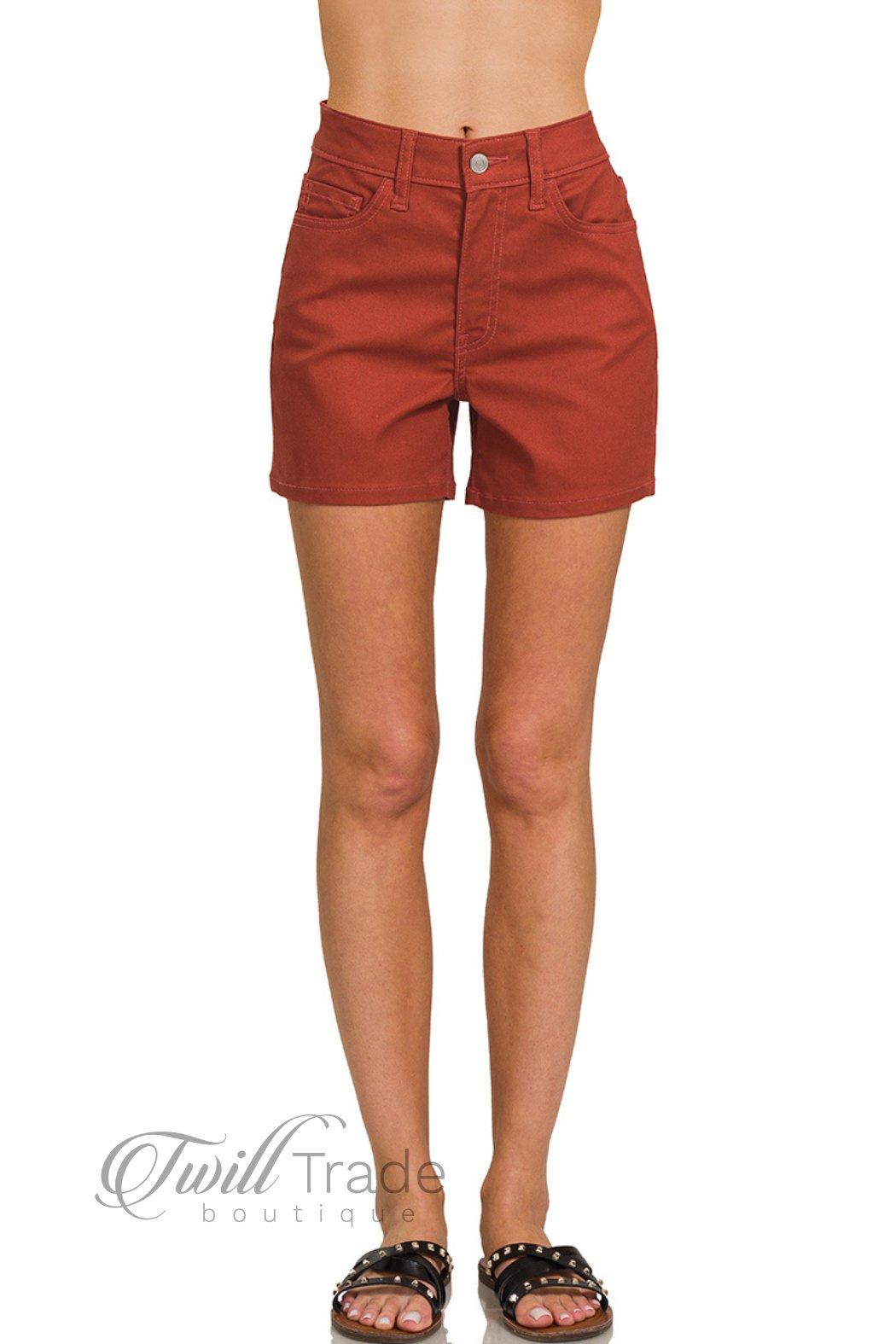 Rust Jean Shorts Product Image