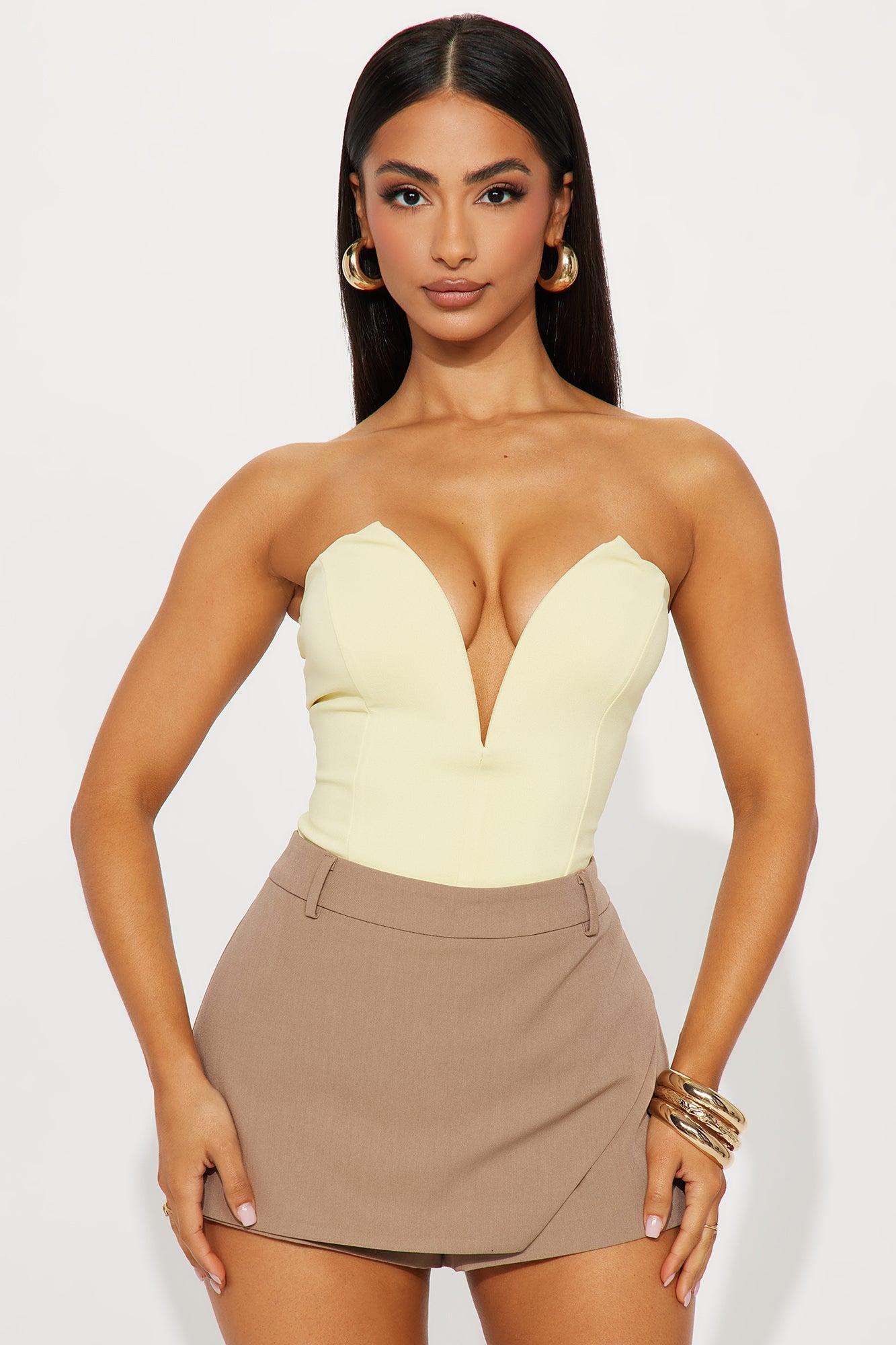 French Kiss Bodysuit - Butter Yellow Product Image