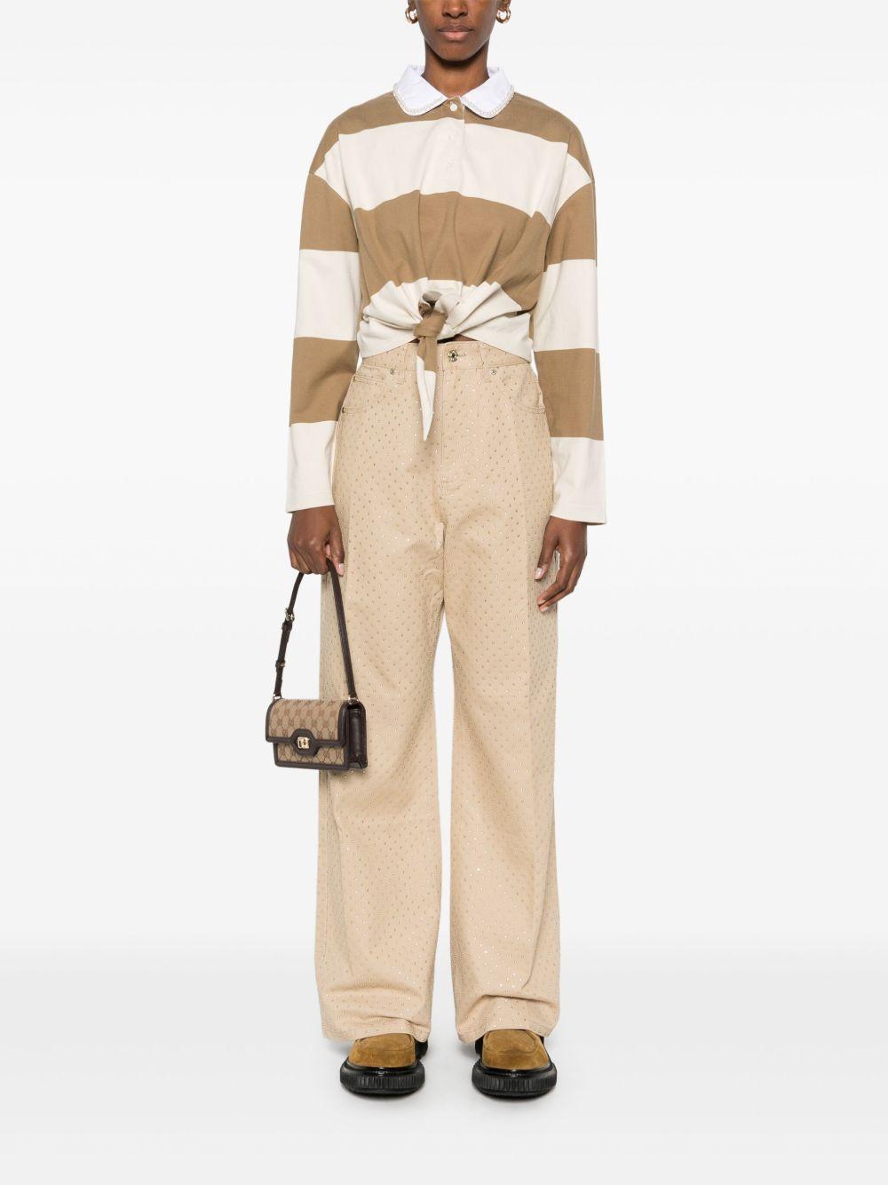 striped polo top Product Image