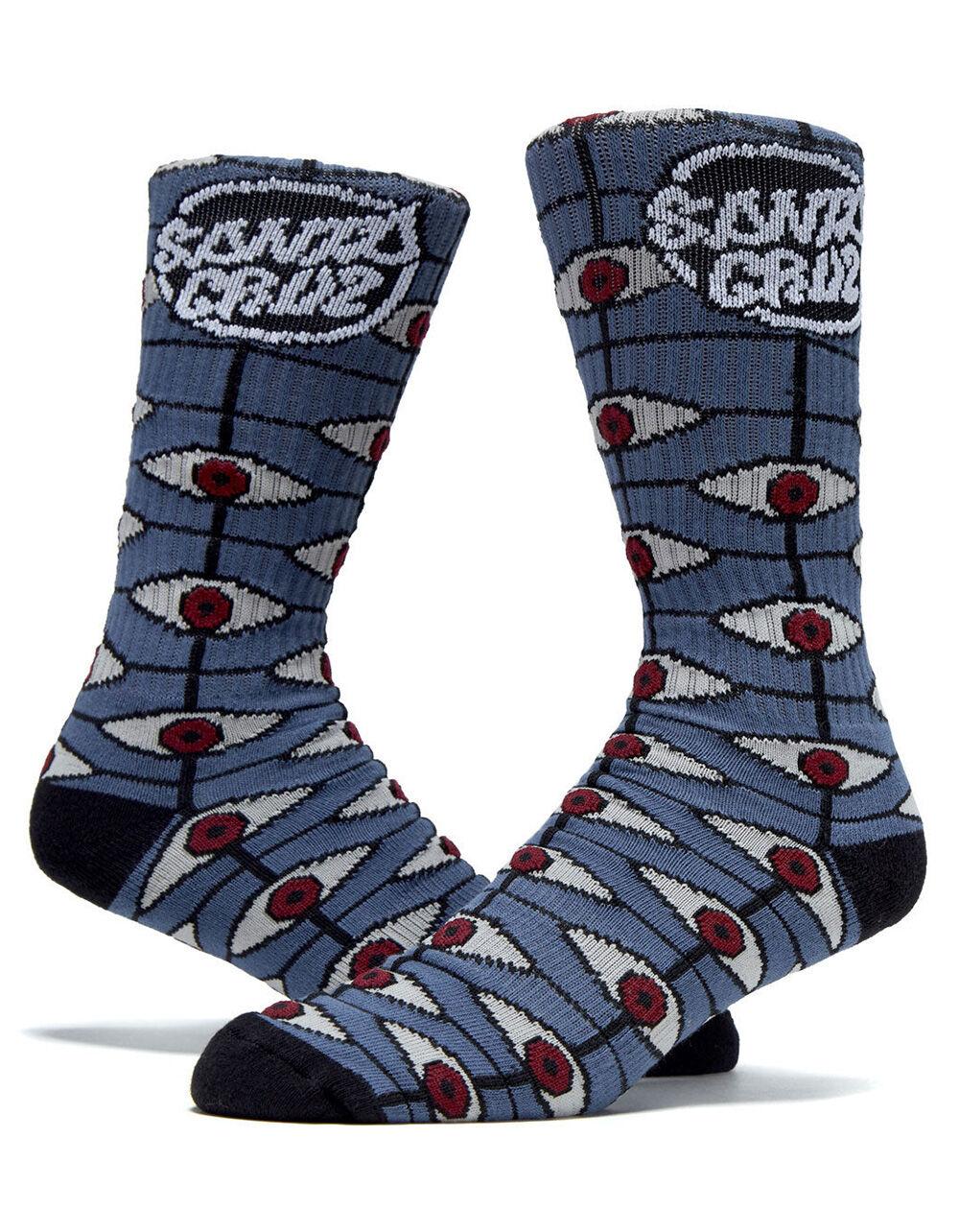 SANTA CRUZ Salba Eyes Mid Crew Socks - BLUE COMBO Product Image