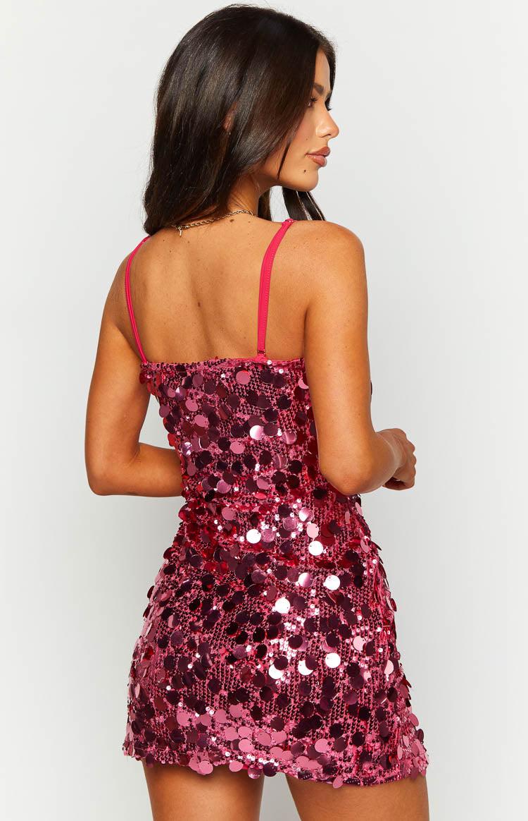 Radiant Pink Sparkle Mini Dress Baby Product Image