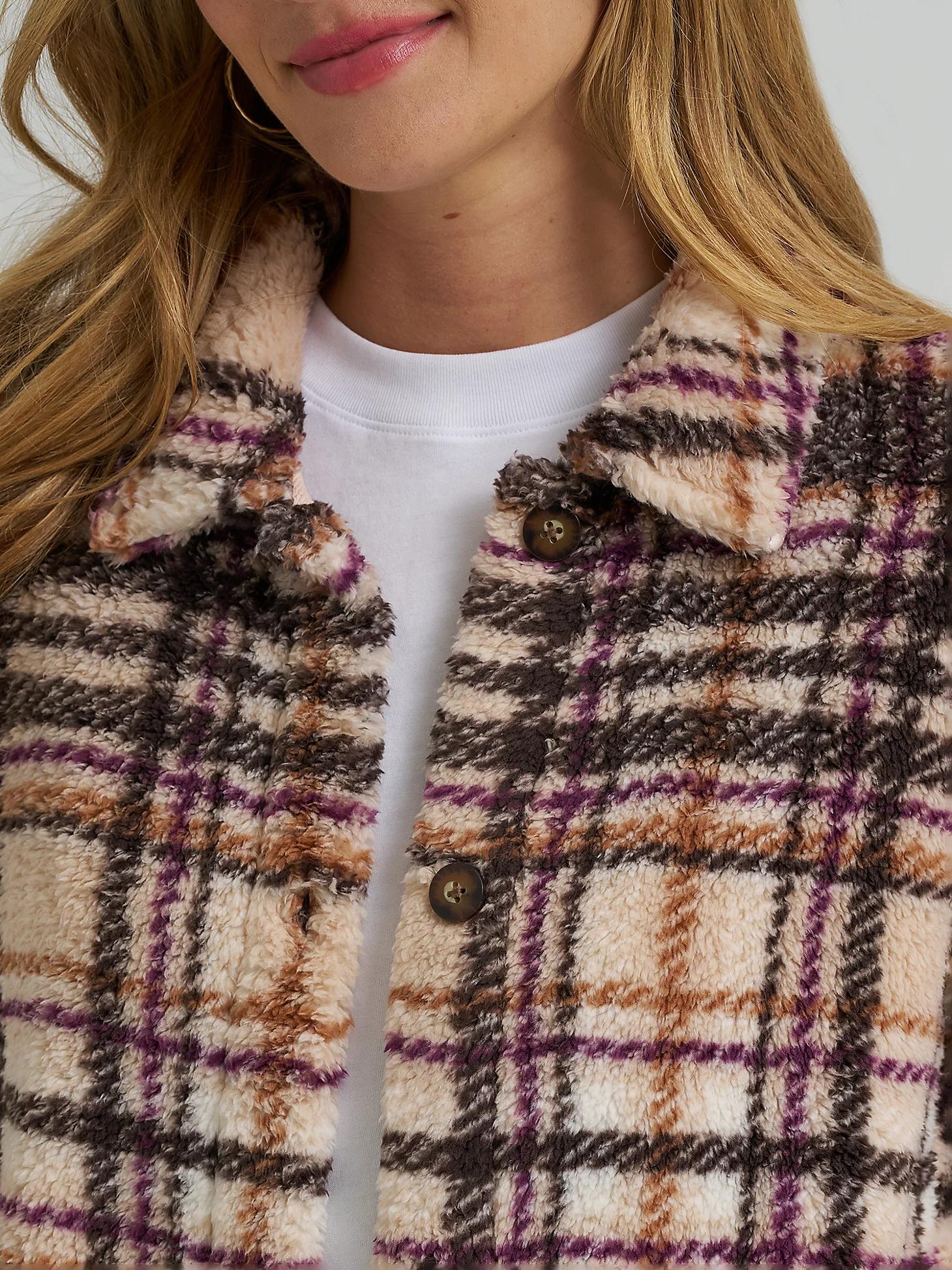Women's Plaid Sherpa Shacket | Women's Tops & Tees | Lee® Product Image