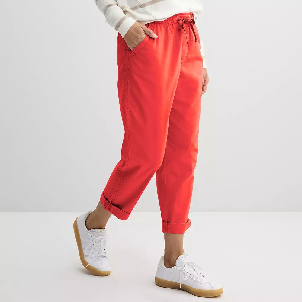 Women's Sonoma Goods For Life® Easy Paper Bag Waist Capri, Size: Large, Blissful Product Image