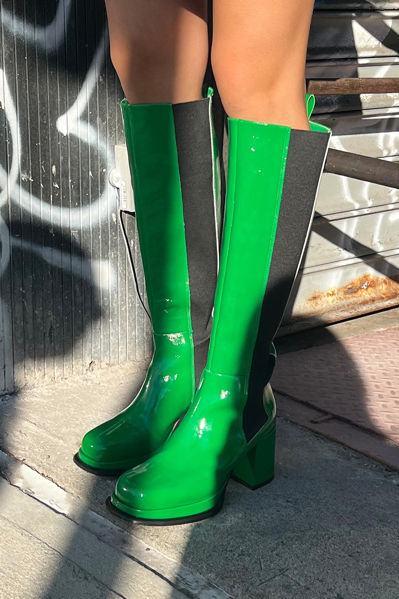 Knee High Boot - Kelly Green Product Image