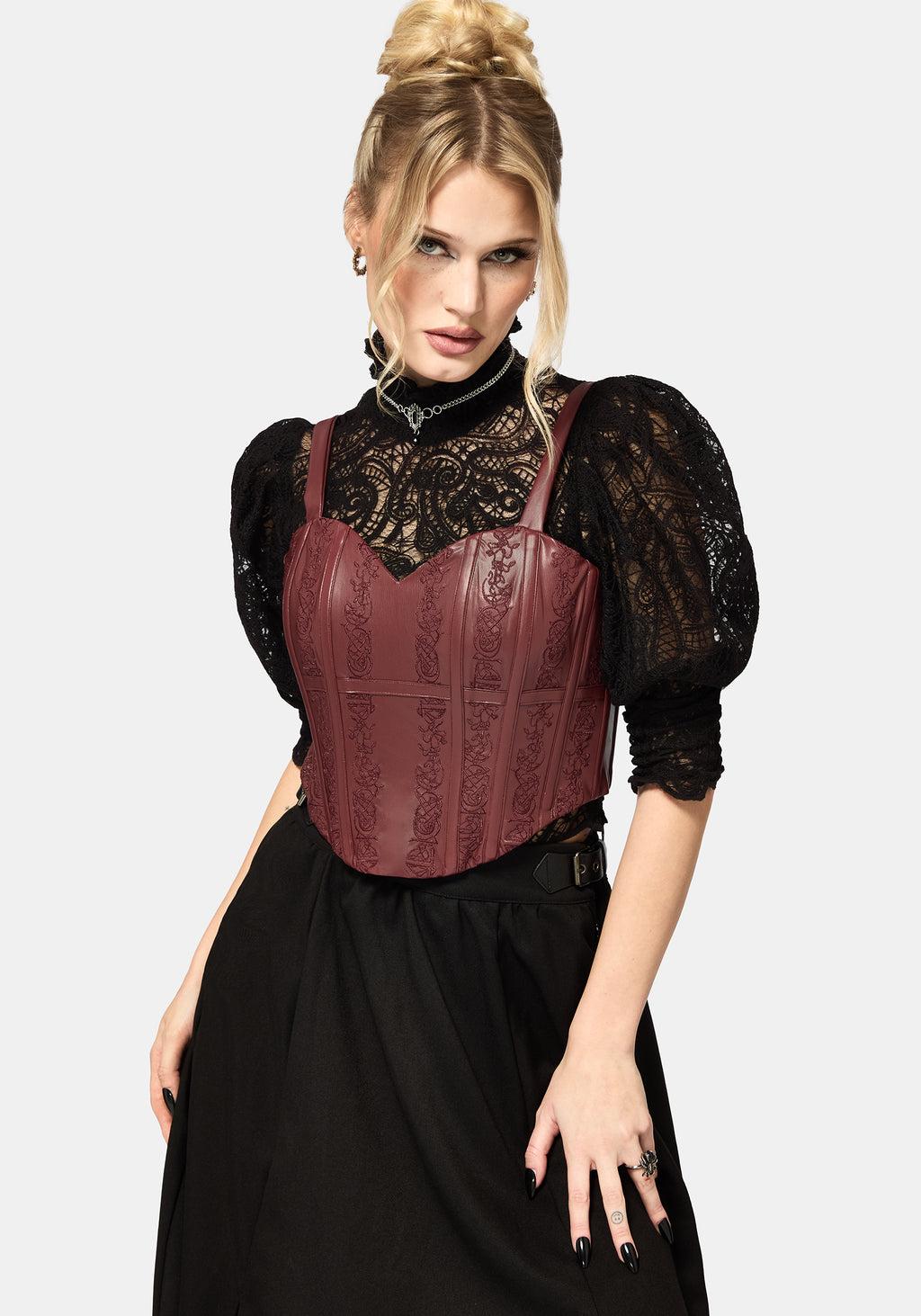 Rouvelle PU Red Corset Product Image