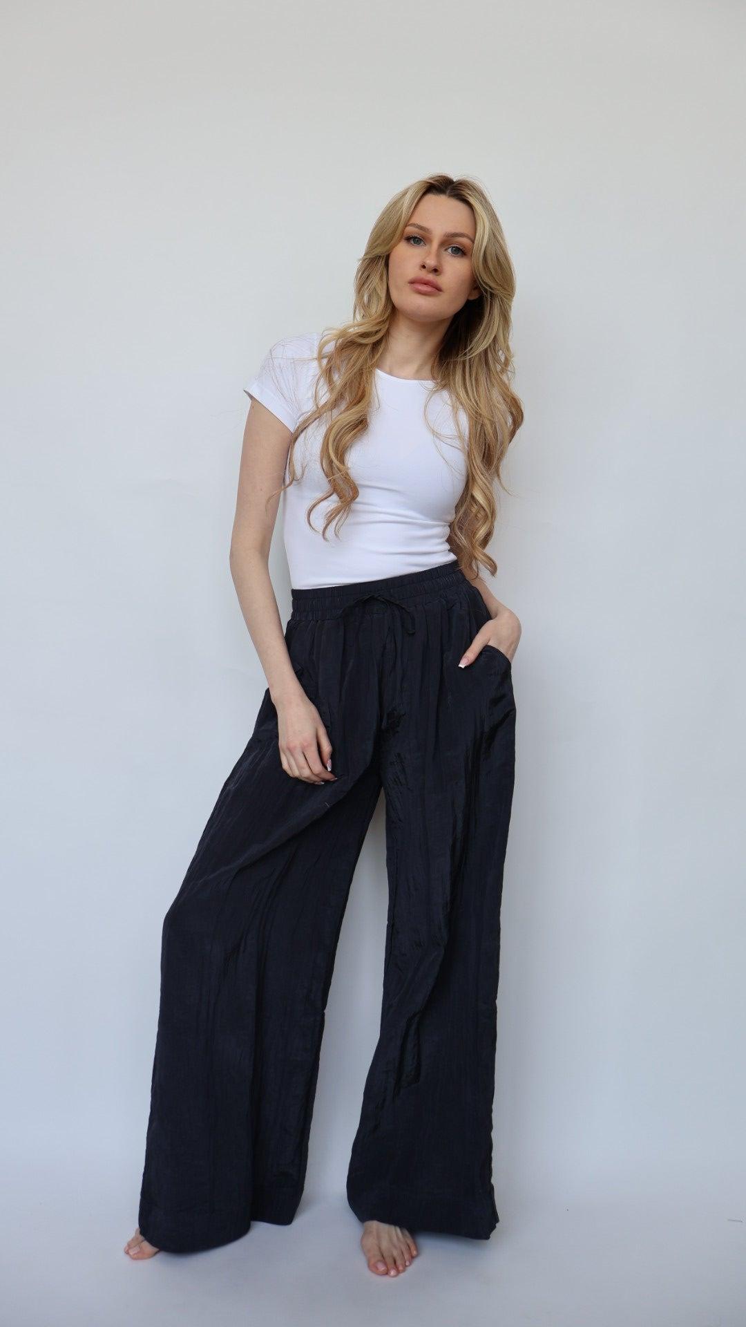 Textured Palazzo Pants Product Image