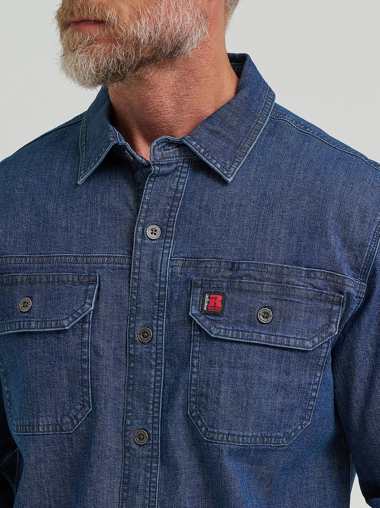 Wrangler® RIGGS Workwear® Ground Cloth Denim Work Shirt | Men's SHIRTS | Wrangler® Product Image