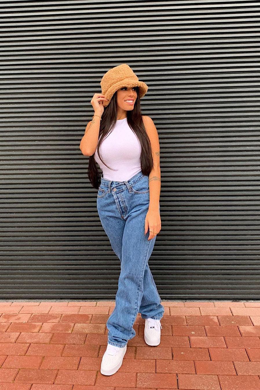 Crossover Straight Leg Jeans - Medium Wash Product Image