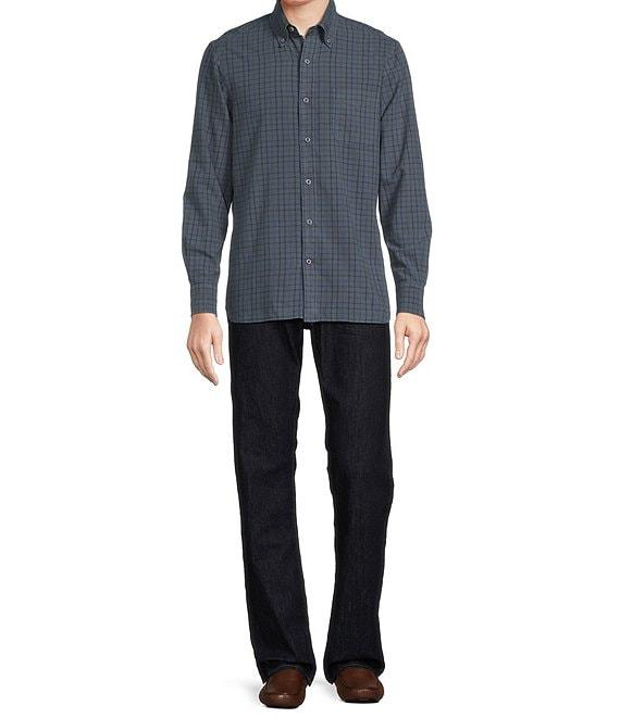 Cremieux Blue Label Big & Tall Classic Fit Medium Plaid Oxford Long Sleeve Woven Shirt Product Image