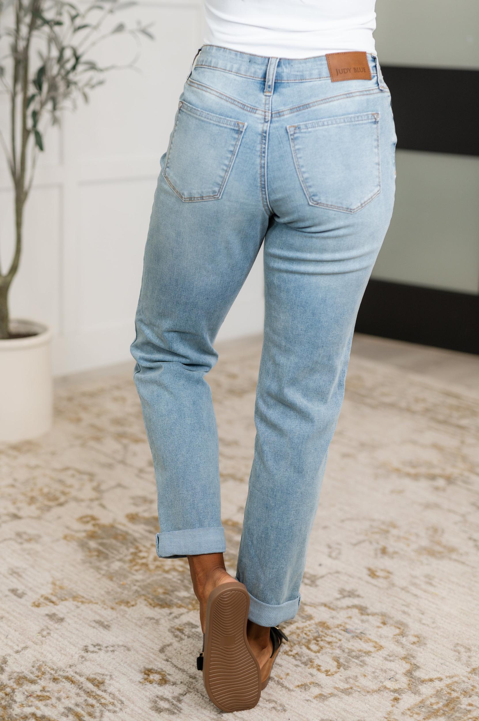 Corrine Mid Rise Control Top Vintage Straight Jeans Product Image