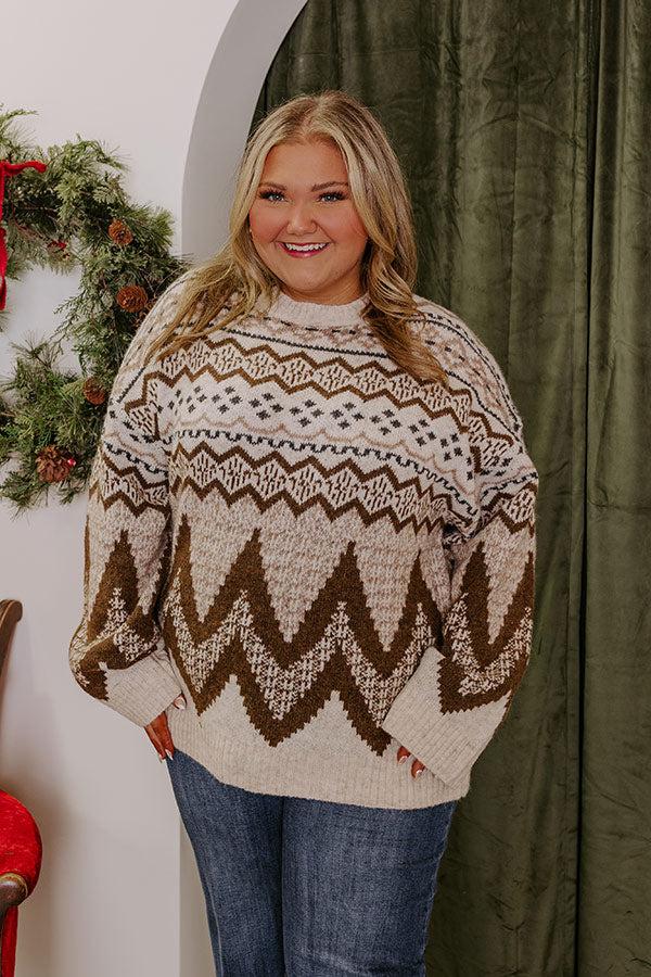 Fireside S'mores Knit Sweater Curves Product Image