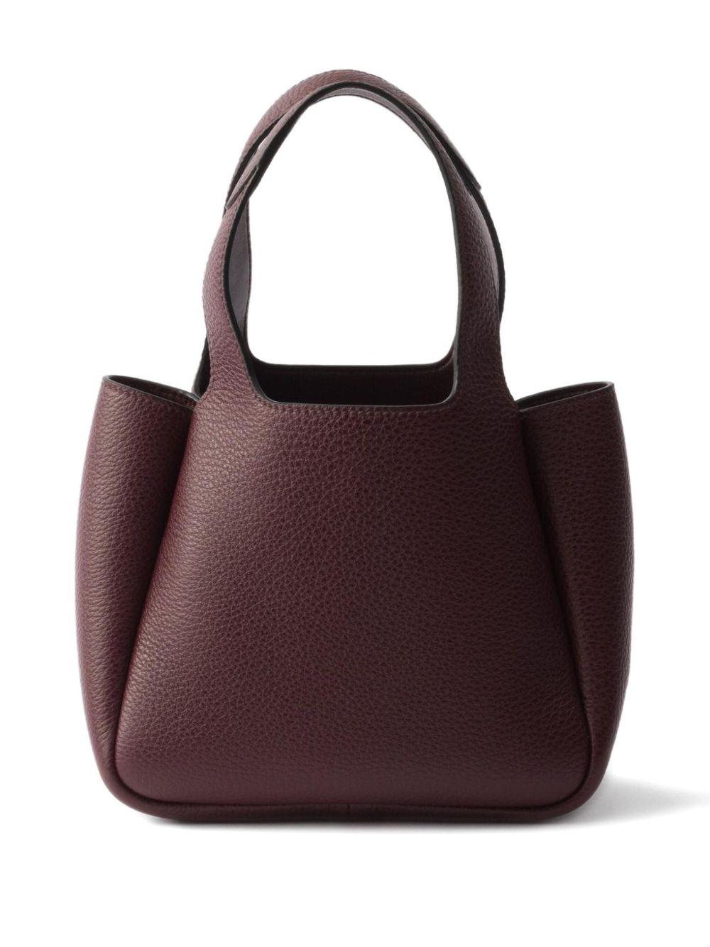 leather top-handle mini bag Product Image