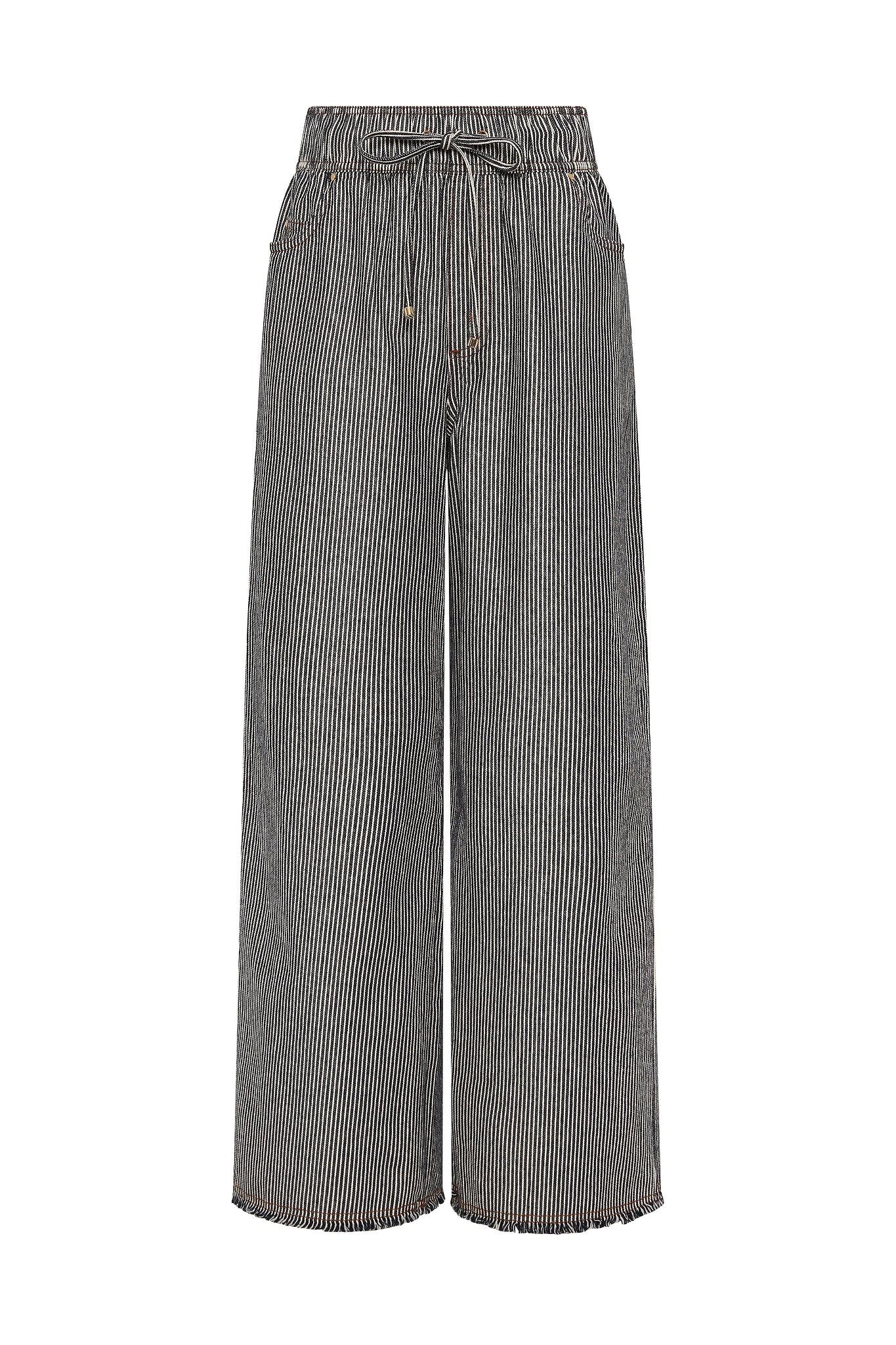 Josette Striped Denim Jeans-DENIM STRIPE / 4 Product Image