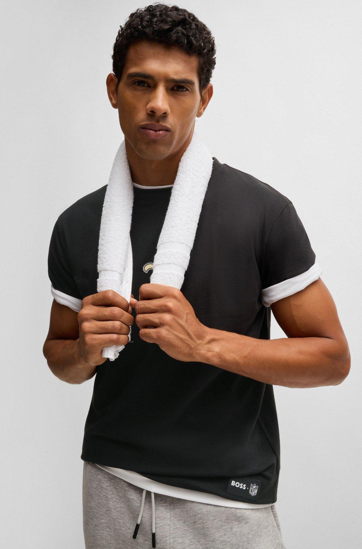 BOSS x NFL stretch-cotton T-shirt with special branding Product Image