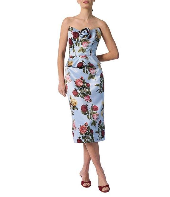 Damaris Bailey Coordinating Delicias Rose Print Pencil Midi Skirt Product Image