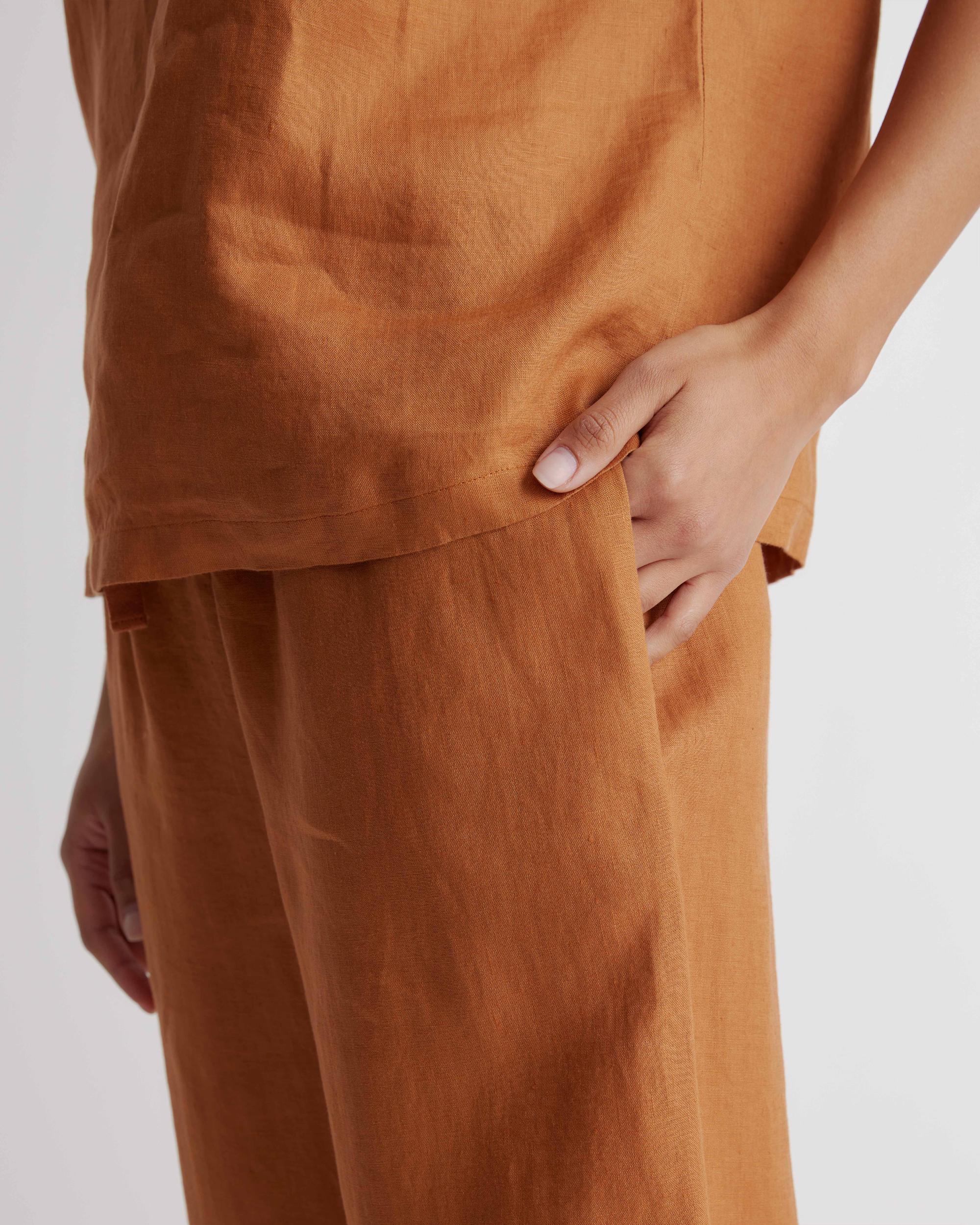 Quince | Women's 100% European Linen Pajama Set Size XL Product Image