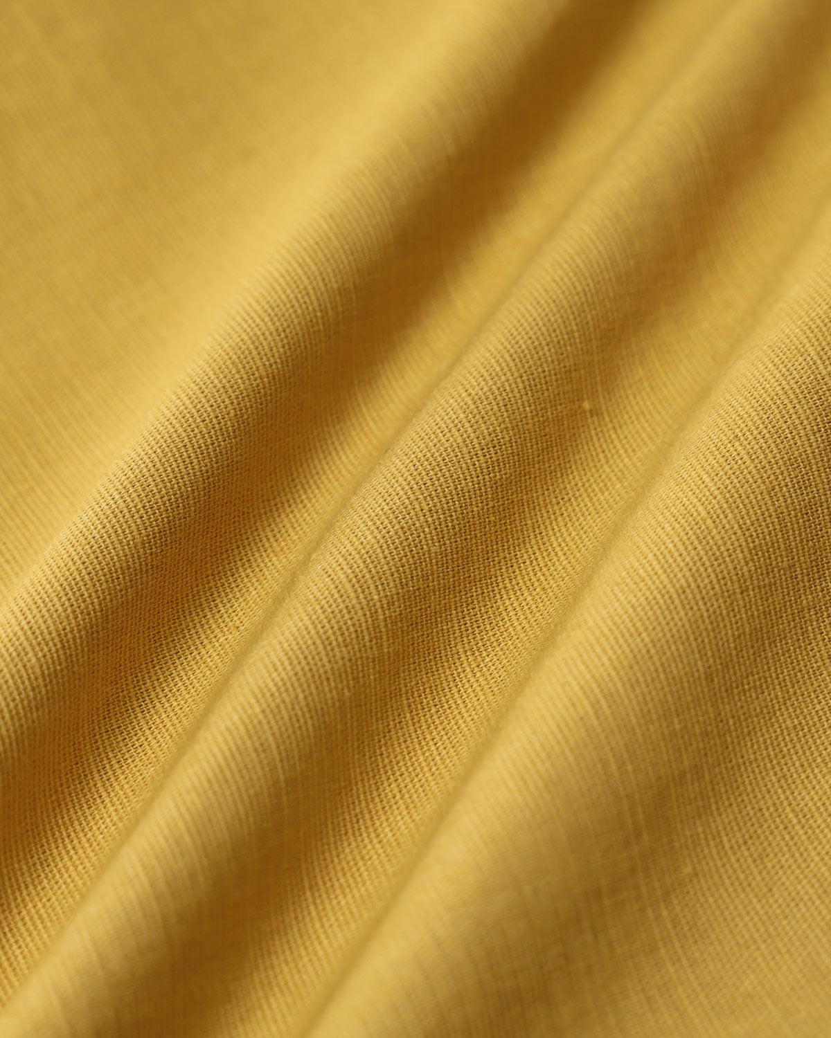 Yellow Ruched Button Shorts Product Image