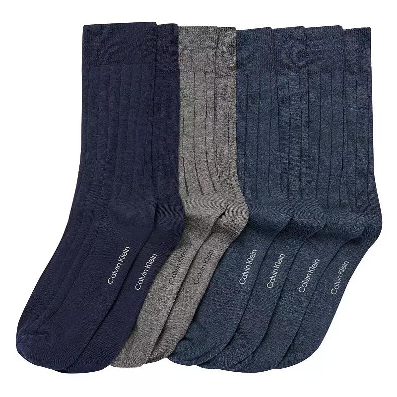 Calvin Klein Mens Rib Logo 4-Pack Dress Socks - Assort Prepack Product Image