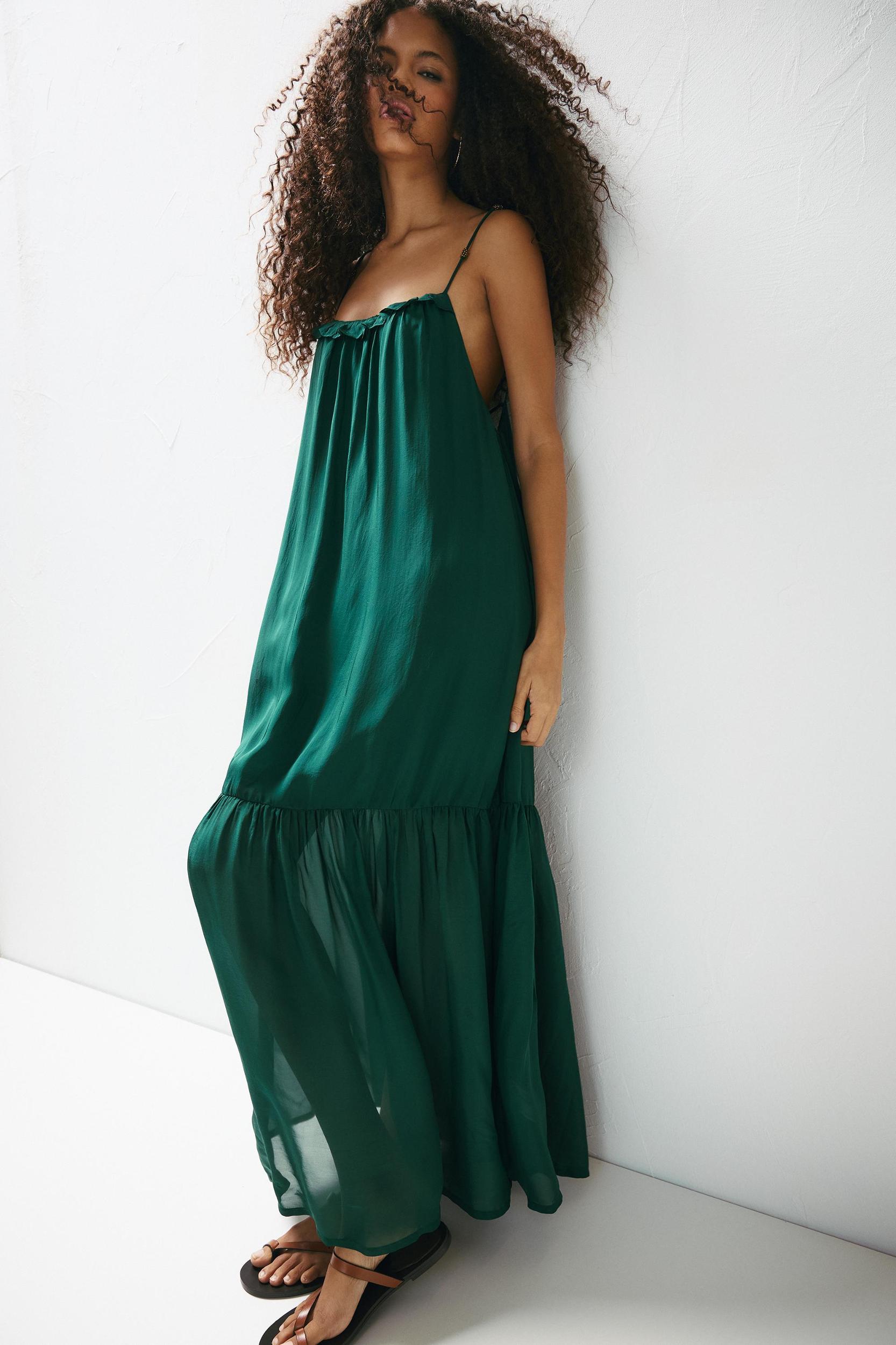Strappy beaded midi dress Product Image