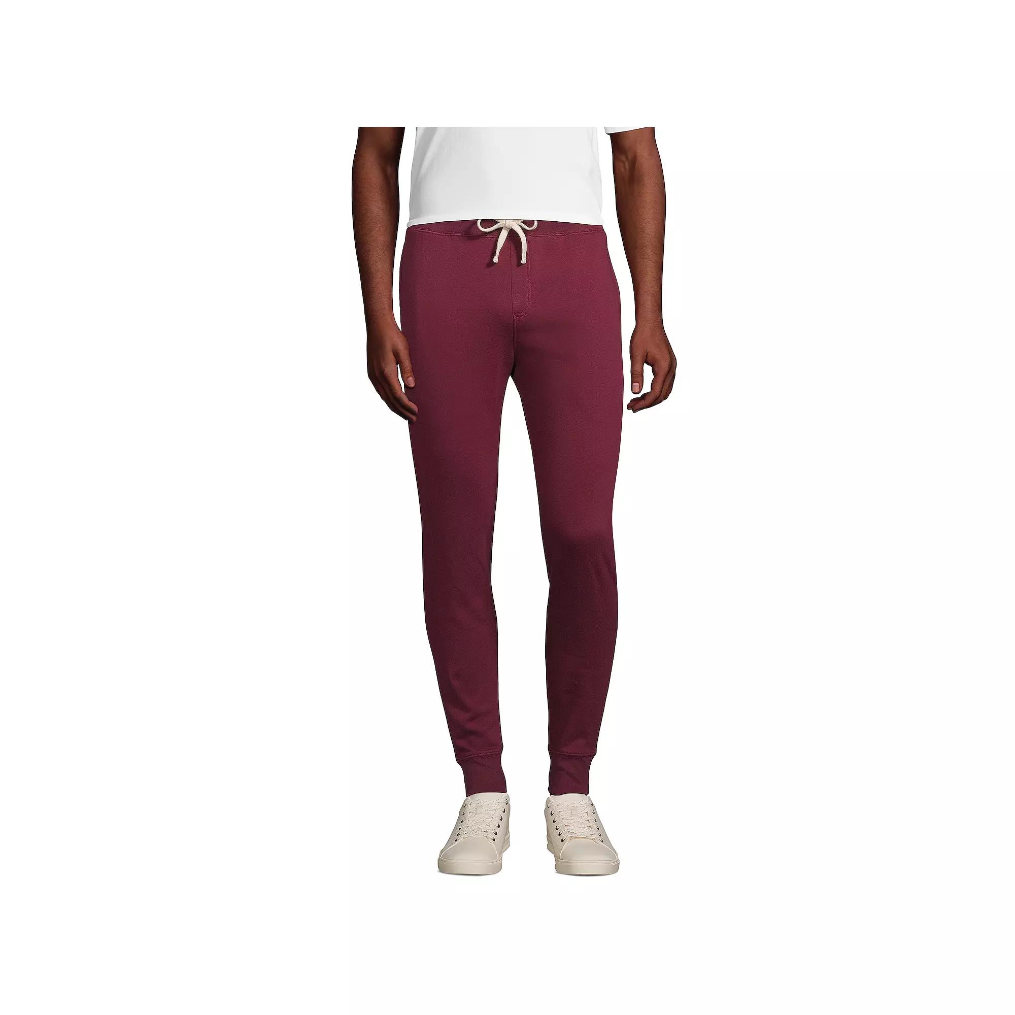 Adult Lands' End School Uniform Jogger Sweatpants, Men's, Size: XS, Red Product Image