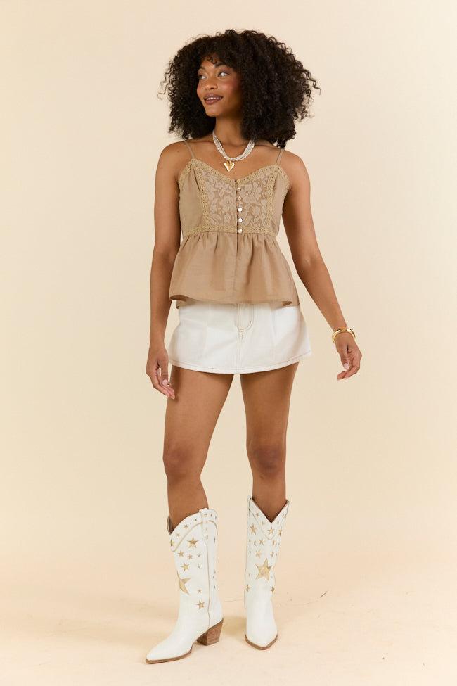 Reverb Radiance White Denim Skort FINAL SALE Product Image