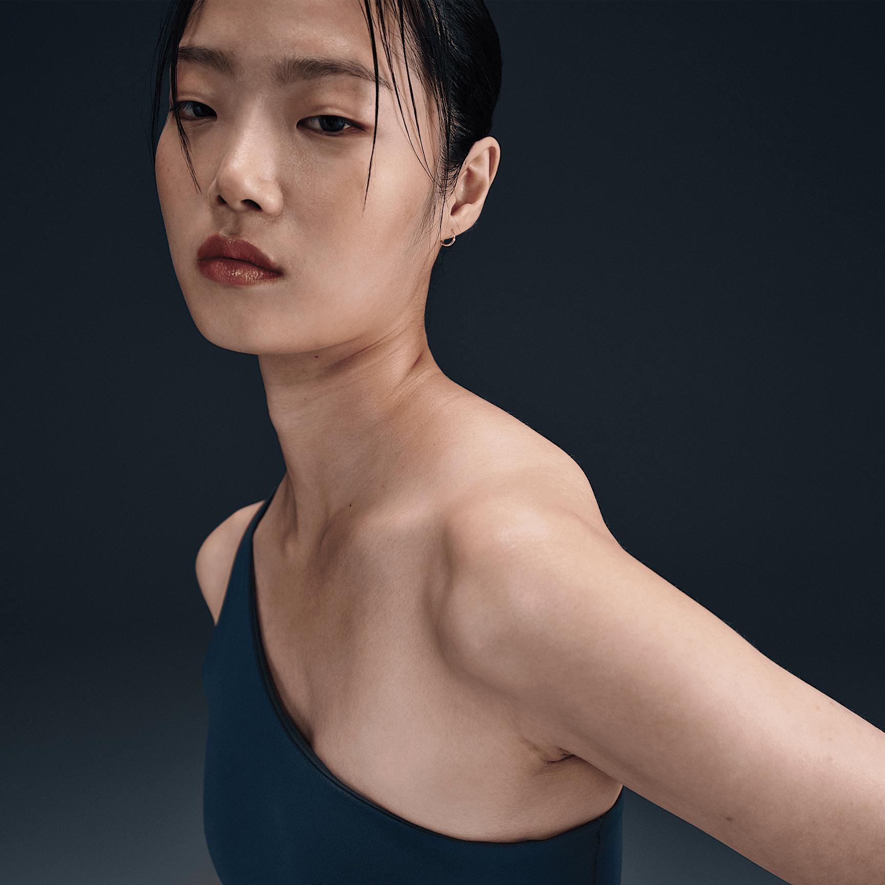 Nike Womens Zenvy Asymmetrical Light-Support Padded Sports Bra | HQ9182-440 Product Image