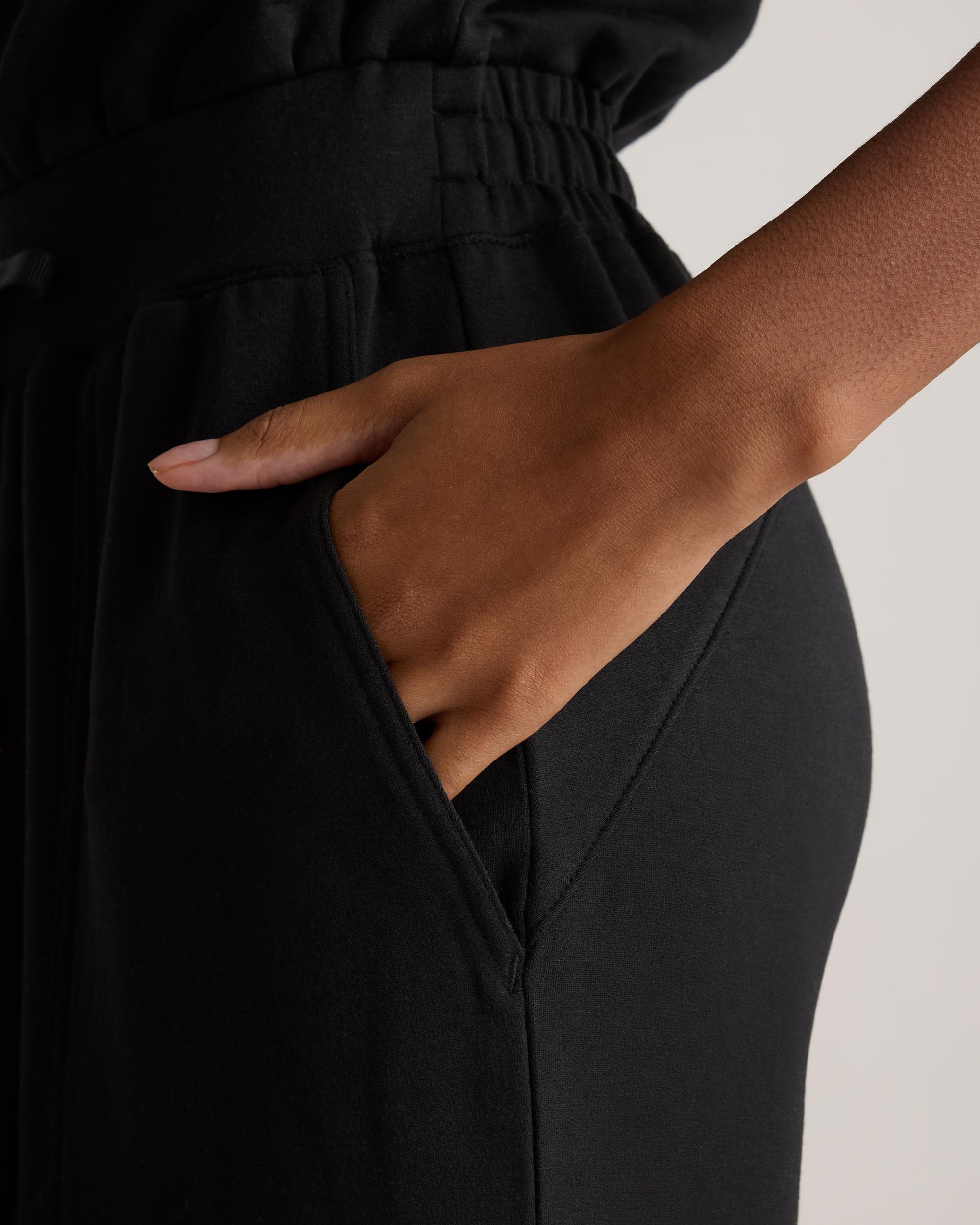 Quince | Women's SuperSoft Fleece Sleeveless Wide Leg Jumpsuit Size XS, Lenzing Modal Product Image