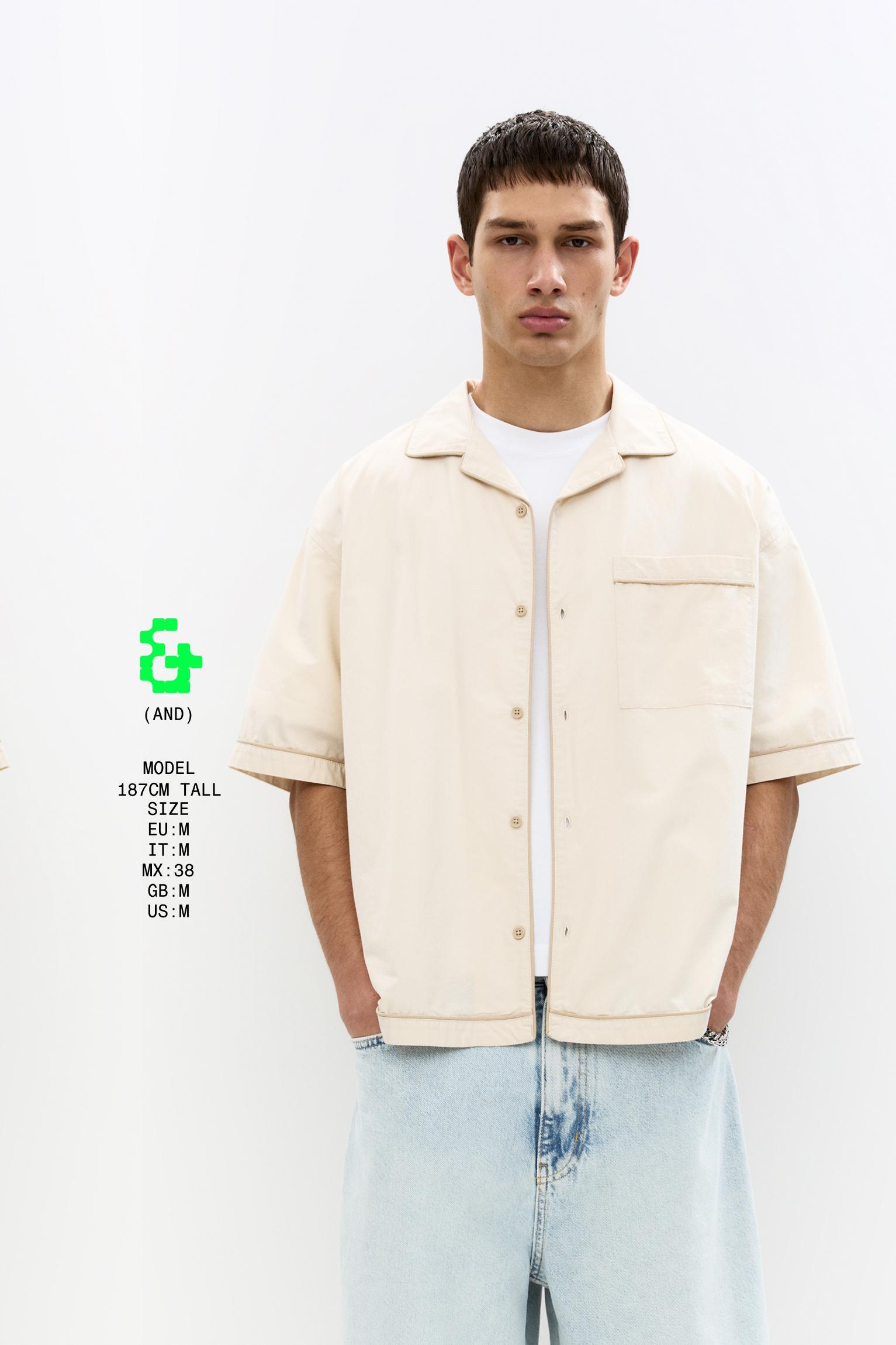 Short sleeve poplin shirt Product Image