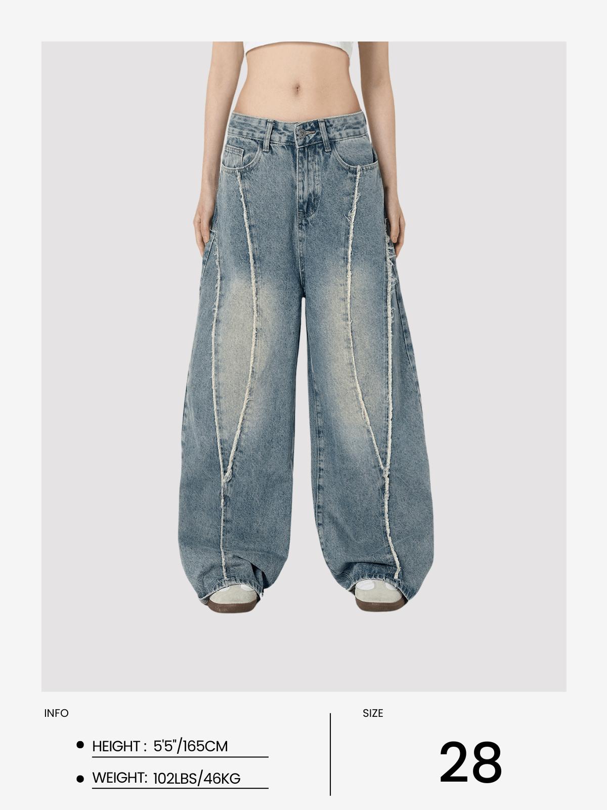 Aelfric Eden Baggy Fringe Jeans Product Image