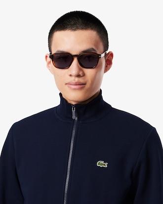 Men's Zip-Up High-Neck Fleece Sweatshirt Product Image