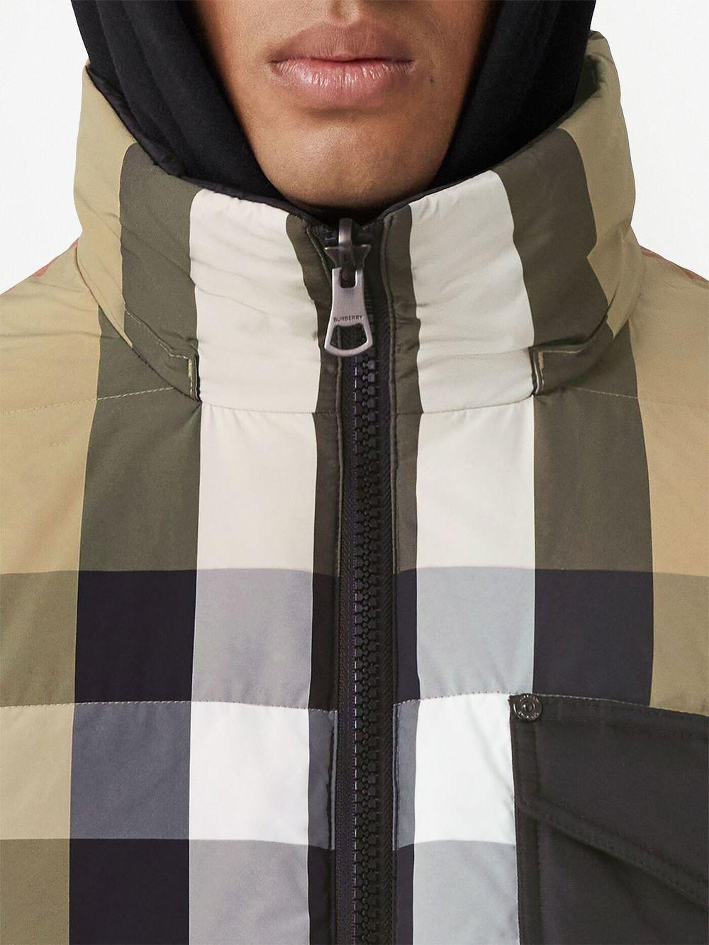 Reversible Exaggerated check padded jacket Product Image