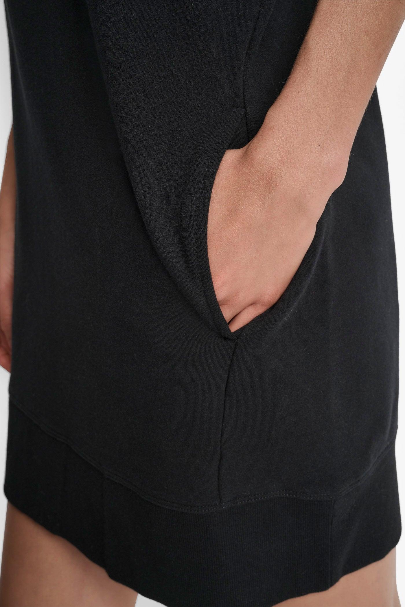 LOGO DRAWSTRING MINI HOODIE DRESS Product Image