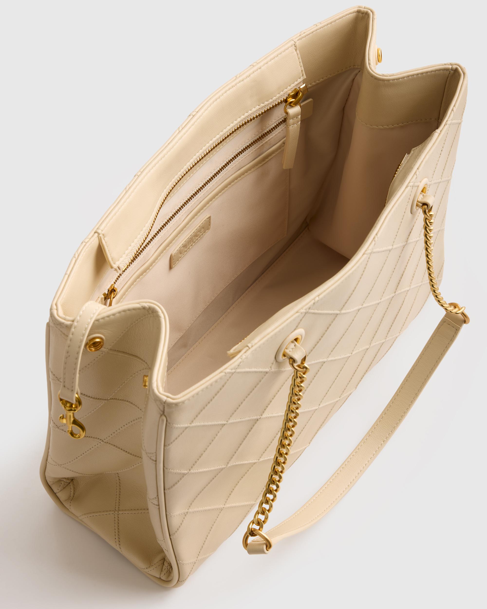 Quince | Women's Italian Leather Diamond Stitch Tote Product Image