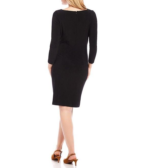 Karen Kane Amy Boat Neck 3/4 Sleeve Wrinkle-Resistant Sheath Dress Product Image
