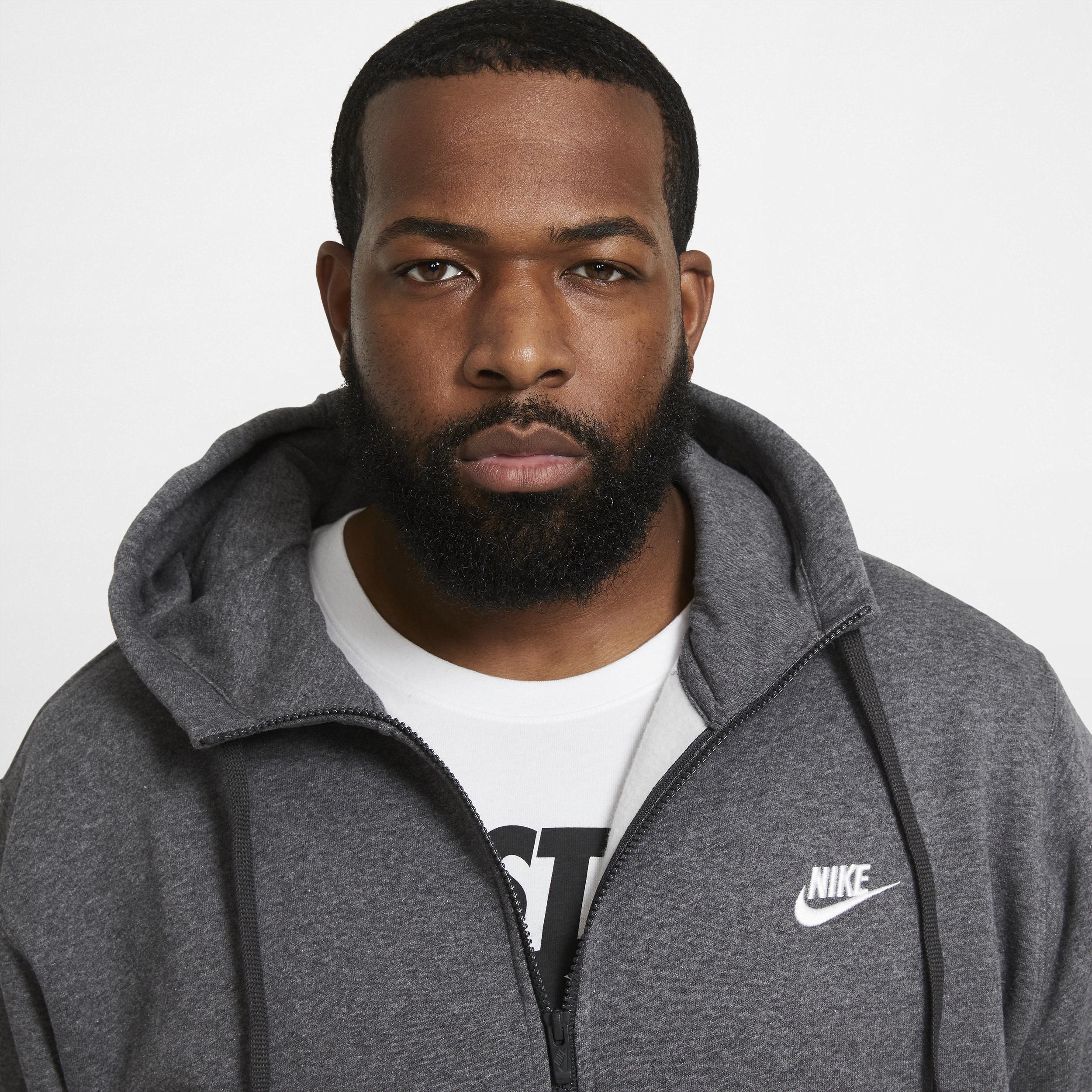 Mens Nike Sportswear Club Fleece Full-Zip Hoodie | BV2645-071 Product Image