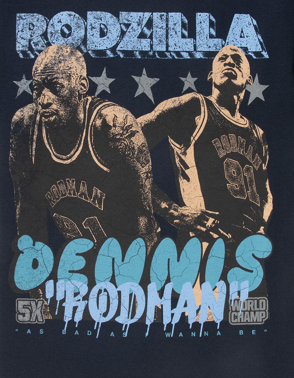 RODMAN Star Stencil Mens Boxy Tee - NAVY Product Image