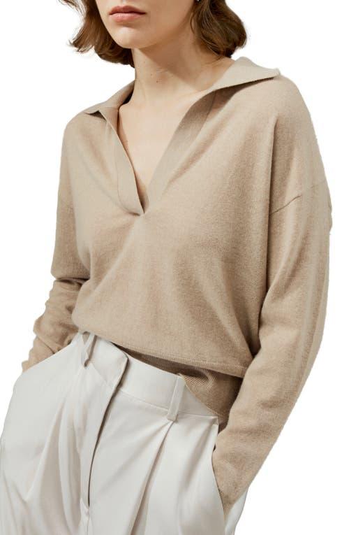Lilysilk Women's V Neck Cashmere Polo Sweater Product Image