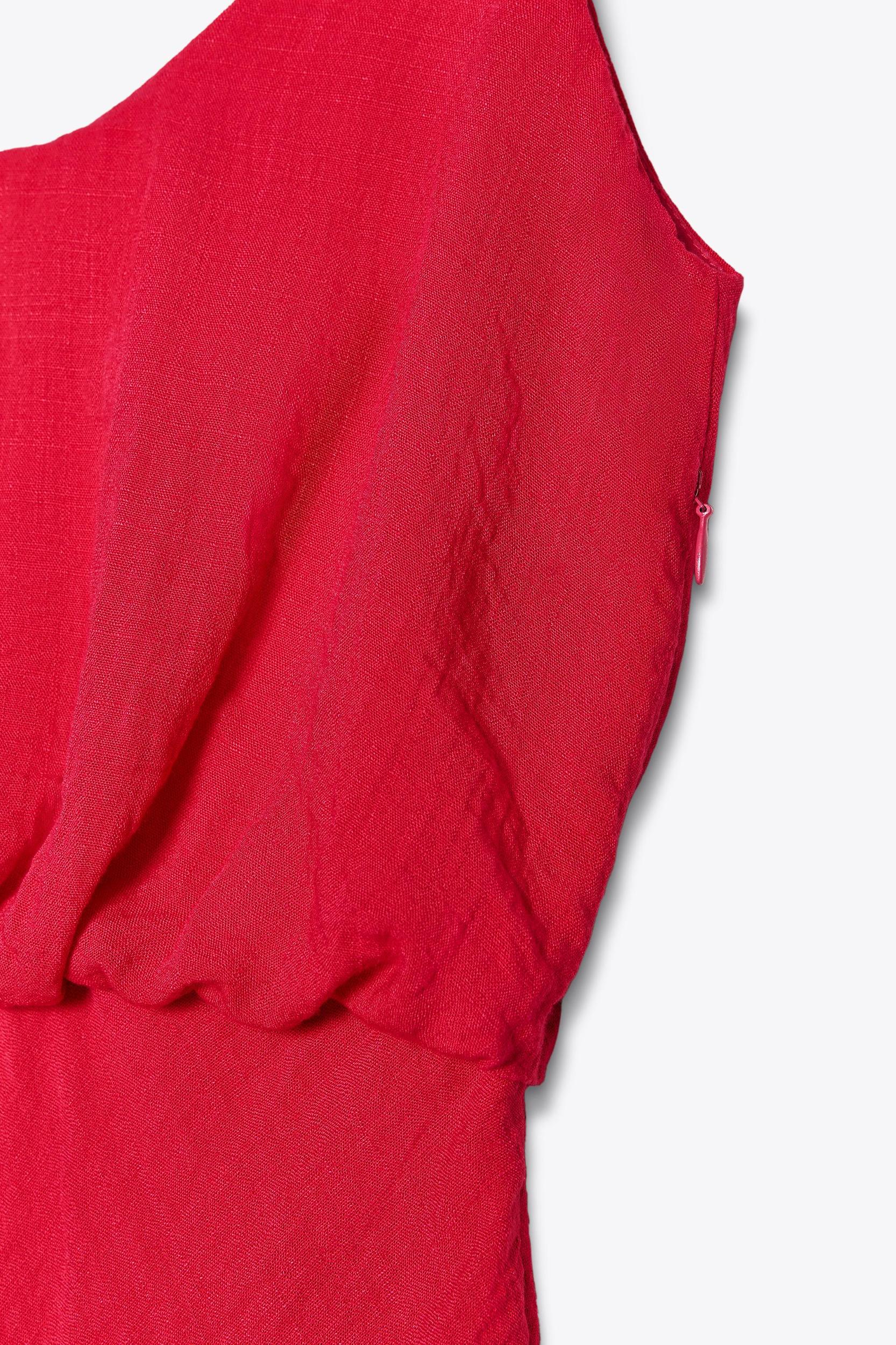 MIDI DRESS WITH RUCHED WAIST Product Image