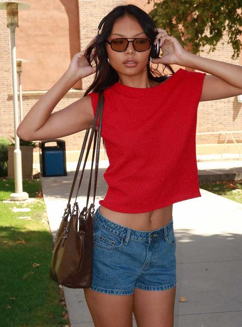 Dreamful Low Rise Mini Denim Short Light Wash Product Image