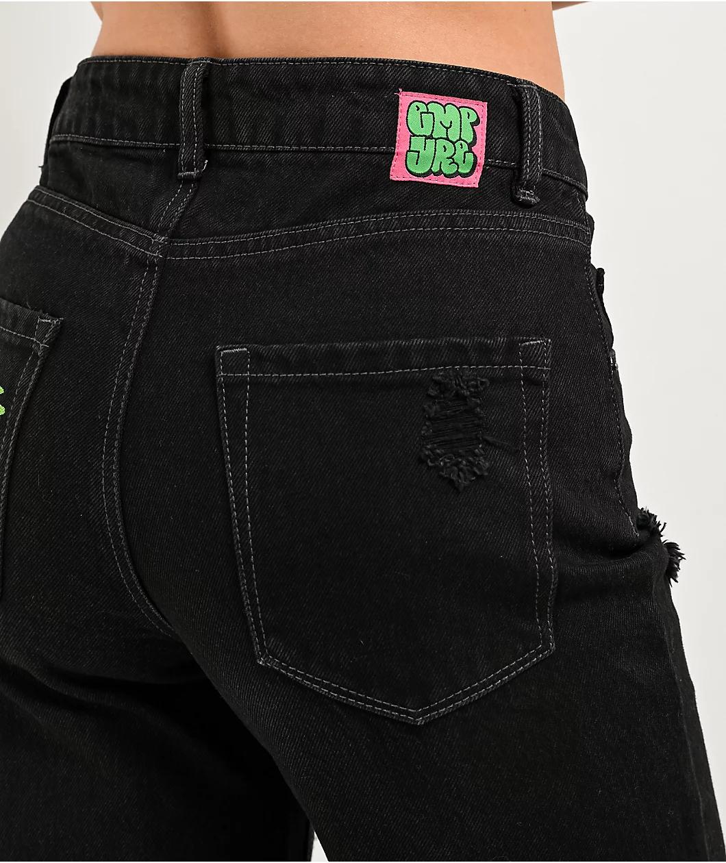 Empyre Tori Destroyed Sabbath Black Wash Skate Jeans Product Image