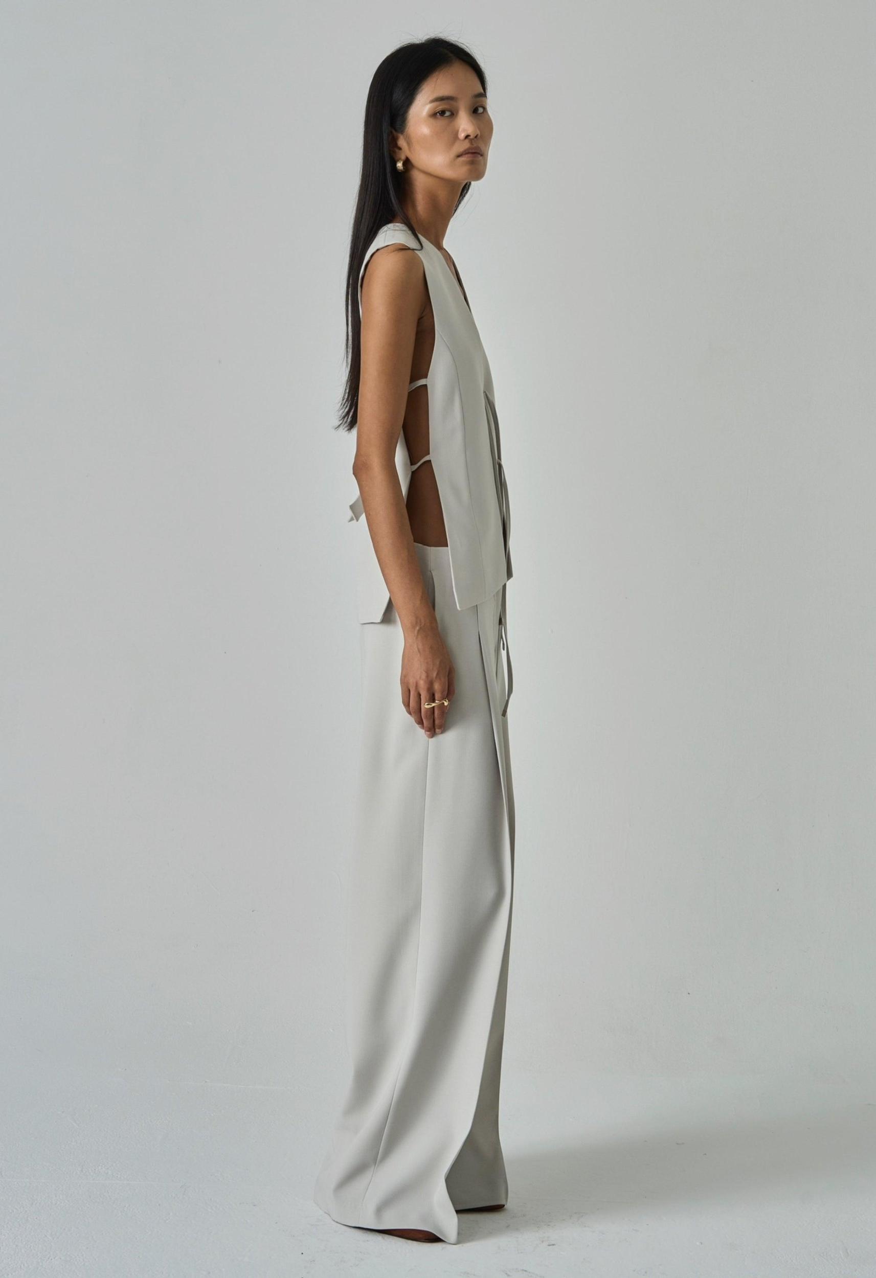 Veronica Trouser in Ecru Product Image