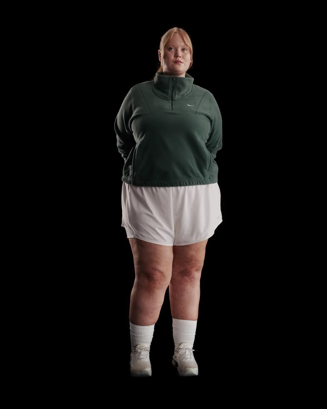 Nike One Women's Therma-FIT Oversized 1/2-Zip Fleece Top (Plus Size) Product Image