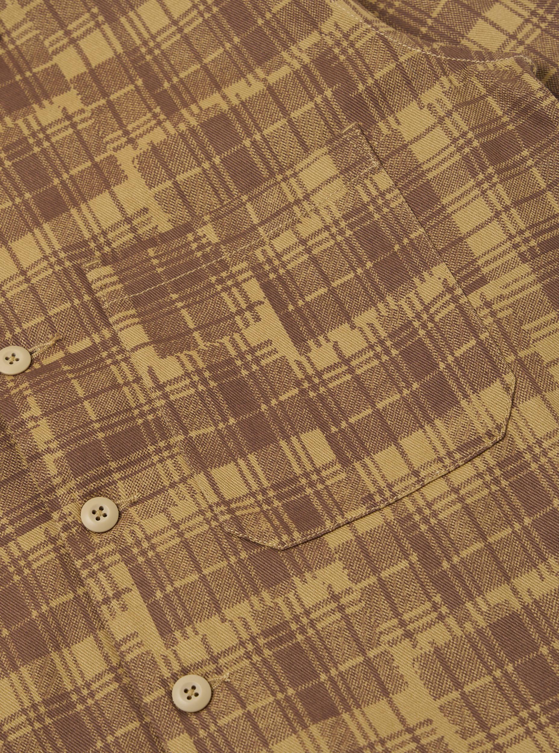 Khaki Patch Check Twill Fatigue Shirt Product Image