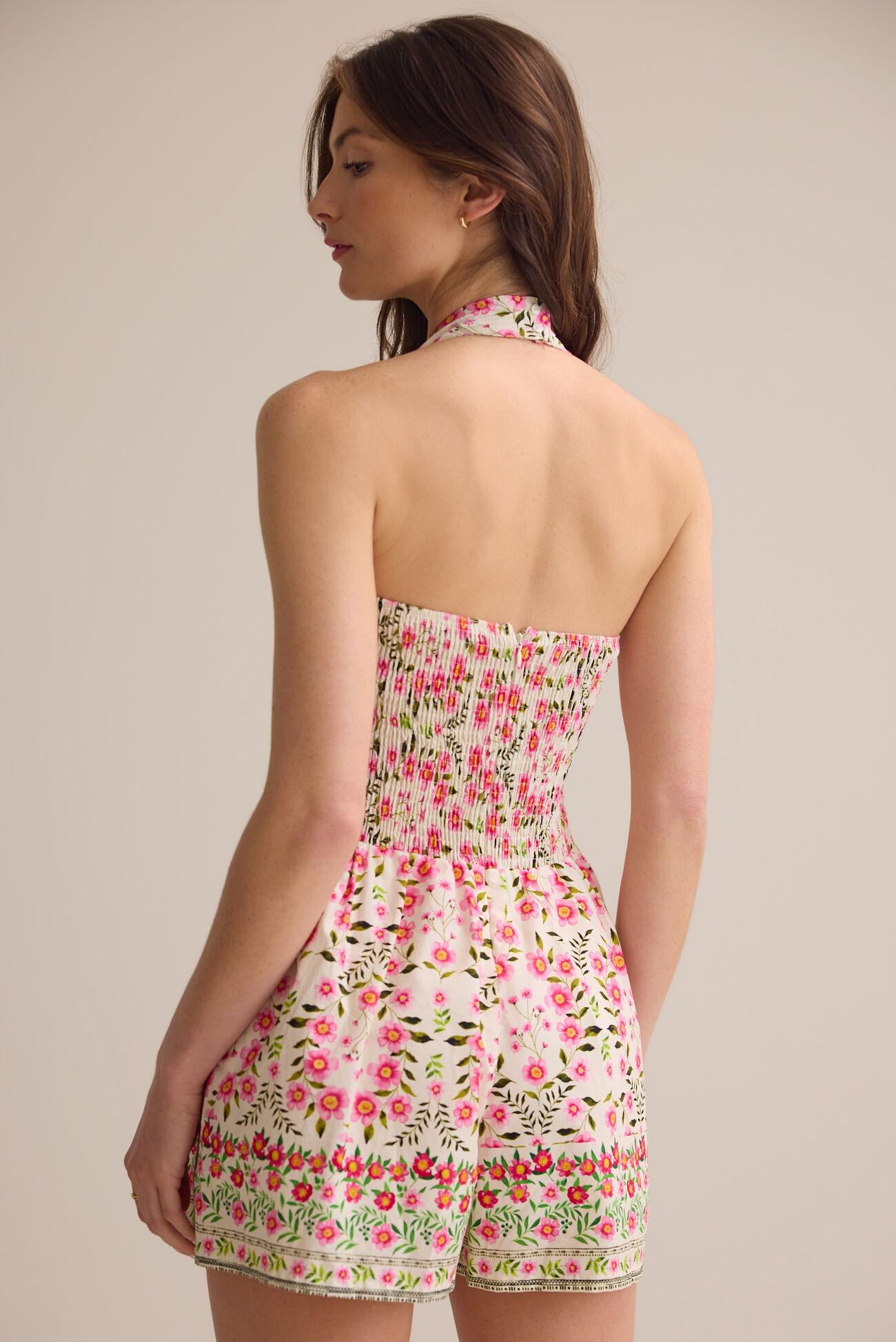 Soleil Floral Halter Romper Product Image