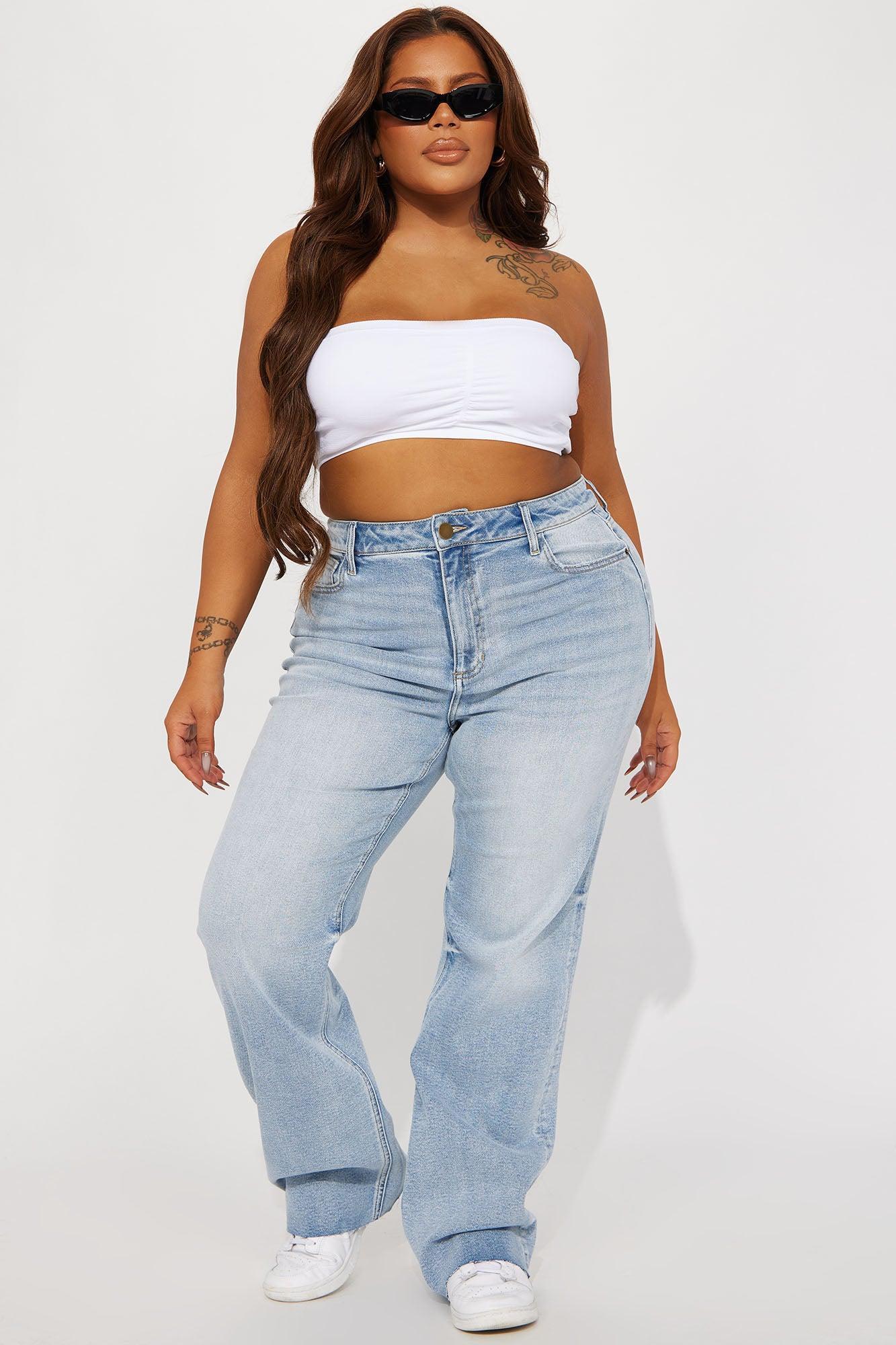 Tough Love Stretch Straight Leg Jean - Light Wash Product Image